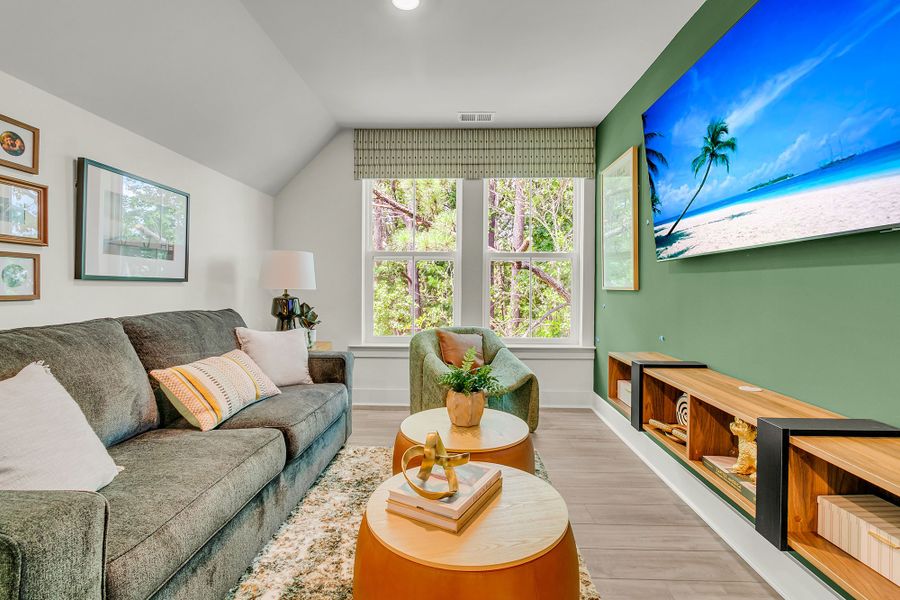 Furnished interior in a model home at Crosscreek Walk – Overlook in Charleston (Image 18). Furnished interior in a model home at Crosscreek Walk – Overlook in Charleston (Image 18).