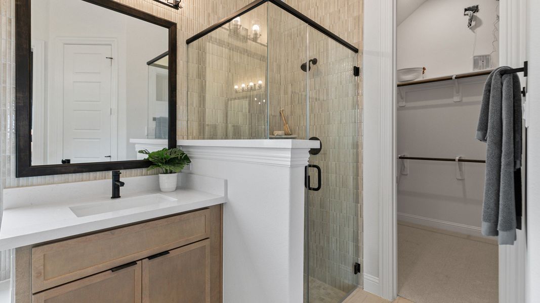 Furnished interior in a model home at Aldeana in Bonney (Image 25).