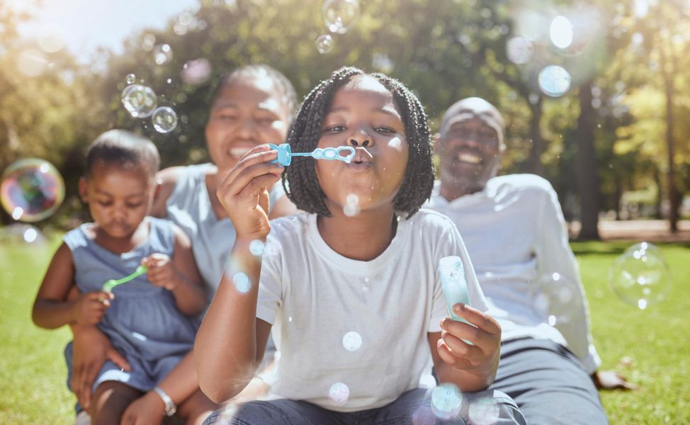 Family Having Fun Outdoors