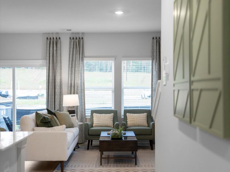 Welcome home to the Amber floorplan modeled at Valentine Townes in Greer, SC.