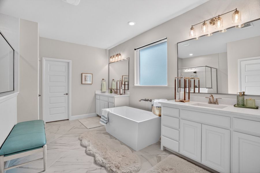 Furnished interior in a model home at Terra Vista Estates in Springtown (Image 55).