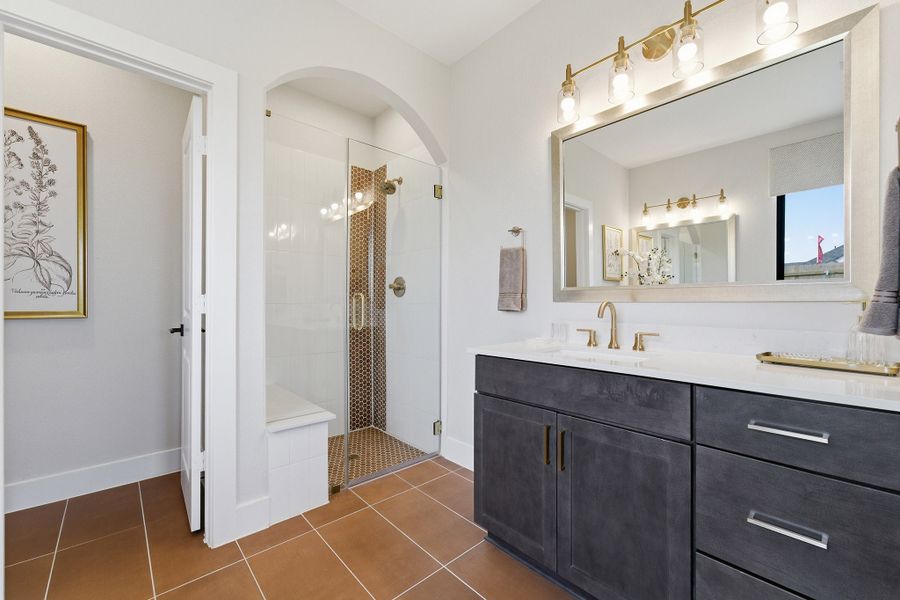 Furnished interior in a model home at Hickory Ridge Estates in Elmendorf (Image 32).