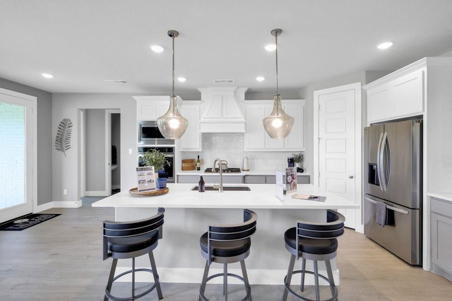 Furnished interior in a model home at Polo Ridge in Forney (Image 8).