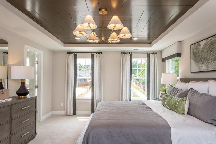 Furnished interior in a model home at Running Brook Townes in Durham (Image 11).