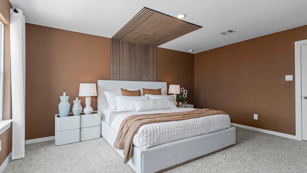 Furnished interior in a model home at Villarosa at Tamarron in Katy (Image 32).