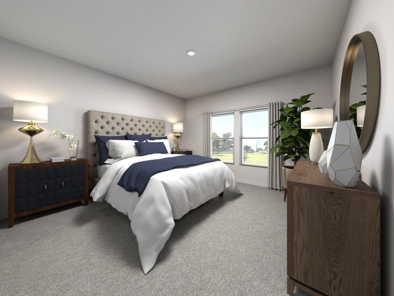 Primary bedroom in the Thorton floorplan at a Meritage Homes community in Nashville, TN.