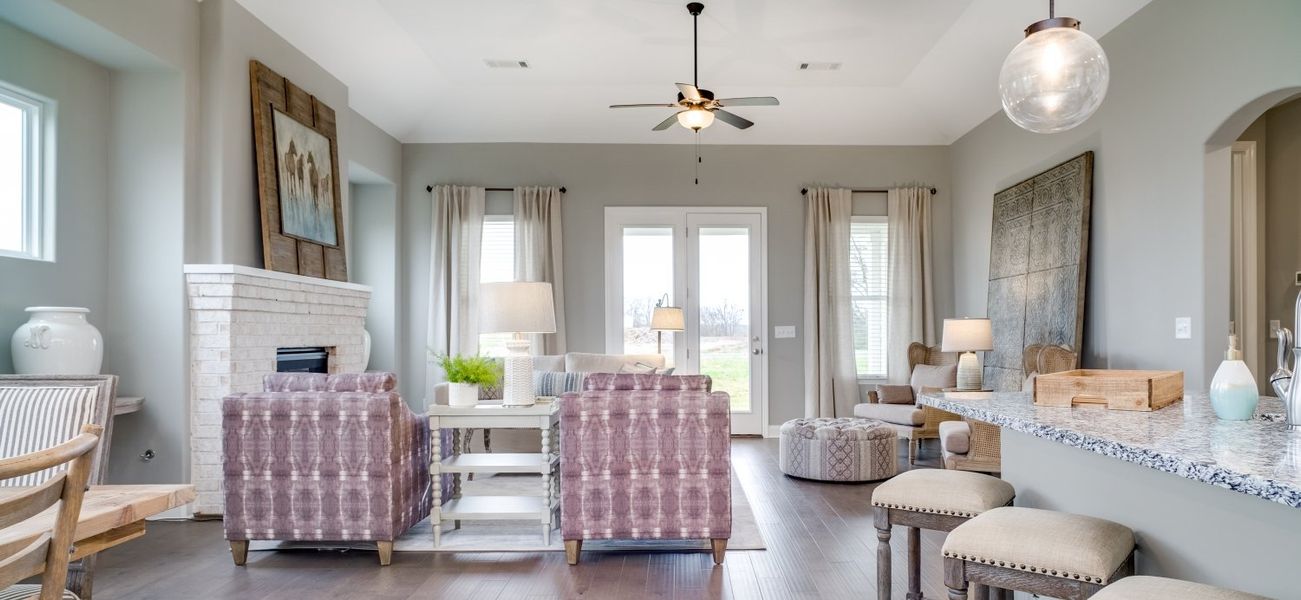 Furnished interior in a model home at Harvest Point in Spring Hill (Image 16).