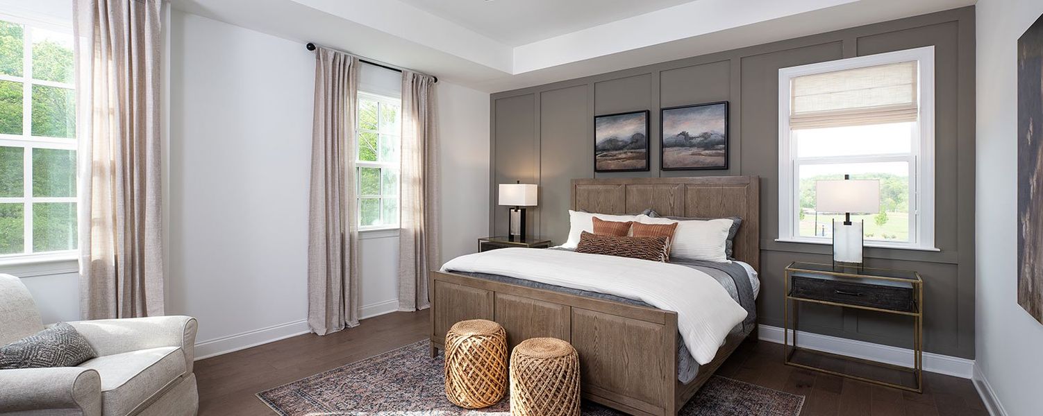 Furnished interior in a model home at East Harbor II at Chestatee in Dawsonville (Image 9).