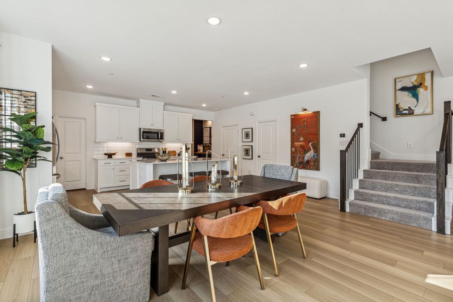 Furnished interior in a model home at Village on Main Street in Frisco (Image 23).