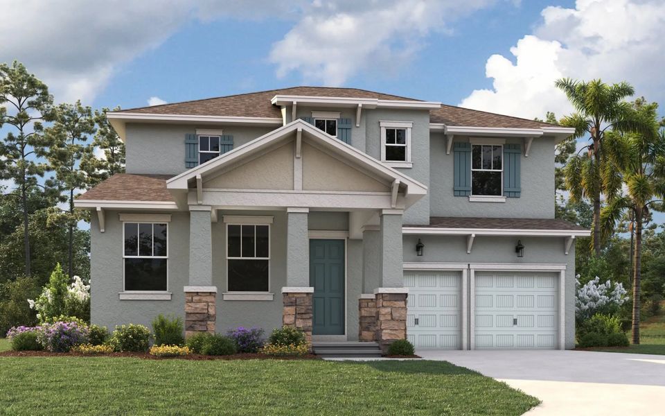 Front exterior of a home in the Crossroads at Kelly Park 50' community, located in Apopka, FL (Image 12).