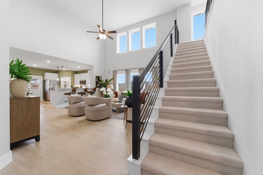 Furnished interior in a model home at Trails at Woodhaven Lakes in La Marque (Image 9).