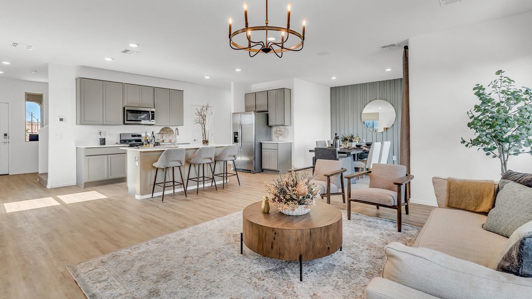 Furnished interior in a model home at Coronet at Gladden Farms in Marana (Image 54).