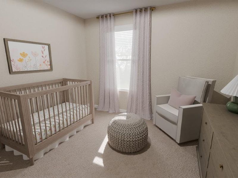 Secondary bedrooms provide space for everyone in your household (Artist`s rendering)