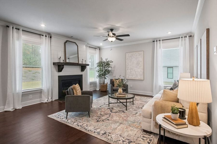 Furnished interior in a model home at Springside Reserve in Powder Springs (Image 23).
