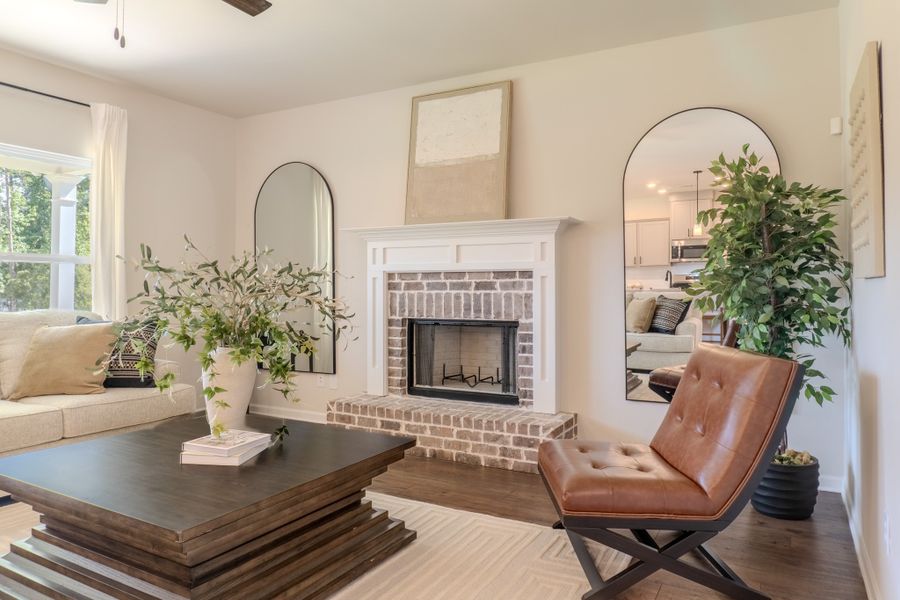 Furnished interior in a model home at Fairview Chase in Covington (Image 6).