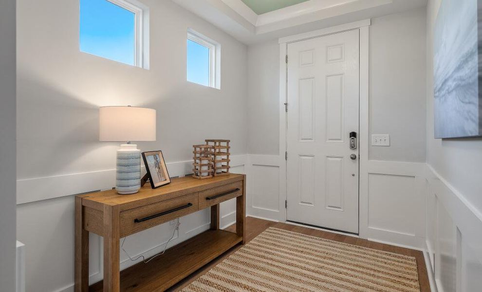 Furnished interior in a model home at New Riverside Village in Bluffton (Image 9).