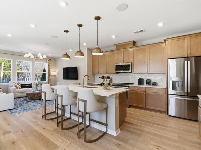 Furnished interior in a model home at Ellis Townes in Charlotte (Image 5).