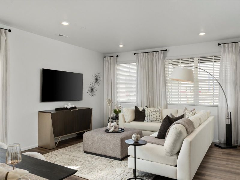 Furnished interior in a model home at Poudre Heights: The Meadow Collection in Windsor (Image 7).