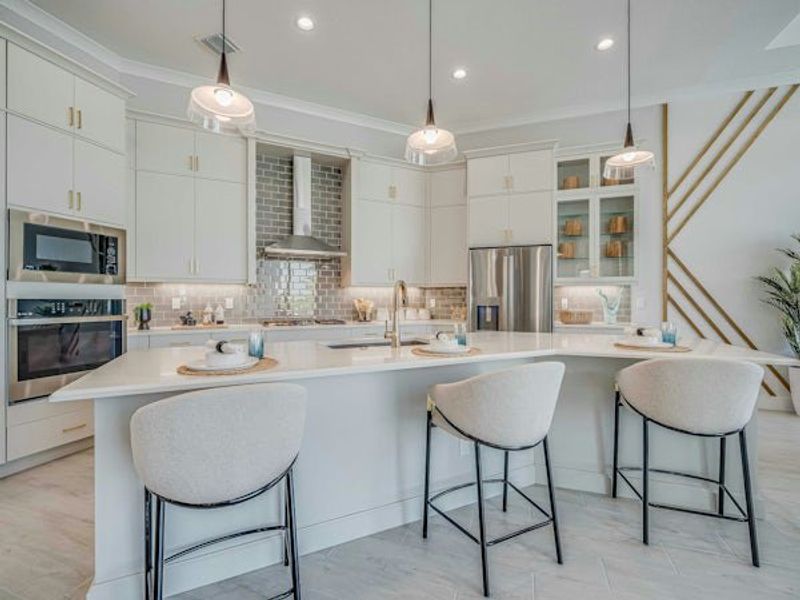 Furnished interior in a model home at BELTERRA in Port St. Lucie (Image 77).