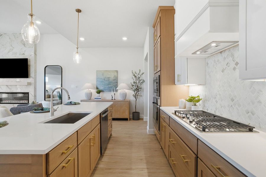 Furnished interior in a model home at Lily Creek at Sutton Fields in Aubrey (Image 12).