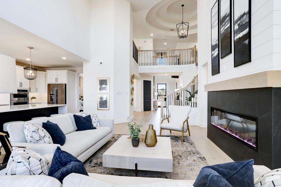 Furnished interior in a model home at Austin Point - 60' in Richmond (Image 5).