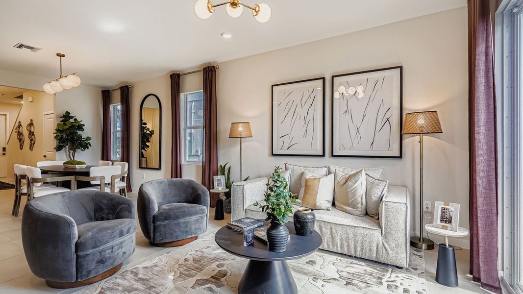 Furnished interior in a model home at Baywood II in Florida City (Image 9).