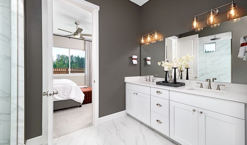 Furnished interior in a model home at Westridge in Highlands Ranch (Image 20). Furnished interior in a model home at Westridge in Highlands Ranch (Image 20).