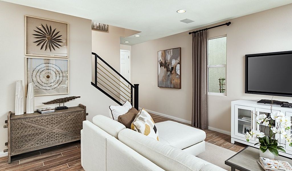 Furnished interior in a model home at Seasons at Star Valley in Tucson (Image 13).