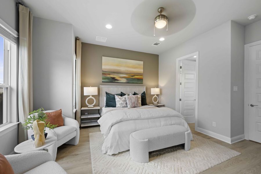 Furnished interior in a model home at Cross Creek in Cedar Park (Image 31).