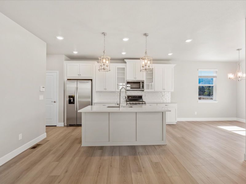 The Bergamot floorplan interior image taken at a Meritage Homes community in Littleton, CO.