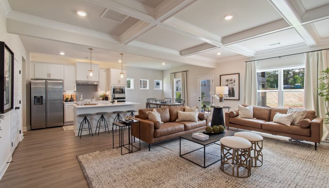 Furnished interior in a model home at Kentmere in Auburn (Image 29).