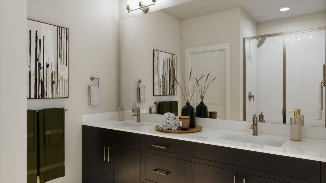 Furnished interior in a model home at Berkeley Villas in Denver (Image 25).