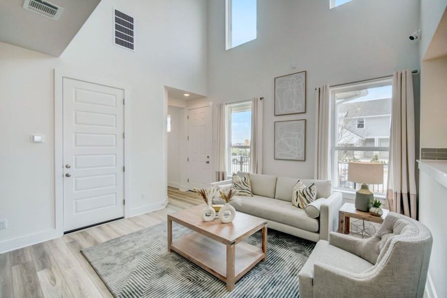 Furnished interior in a model home at Avery Centre in Round Rock (Image 25).
