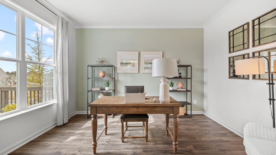 Furnished interior in a model home at Water Oak Estates in Lawrenceville (Image 36).