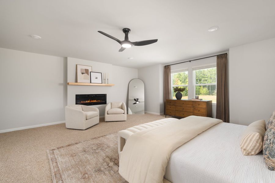 Furnished interior in a model home at The Bluffs At Carey Station in Greensboro (Image 12).