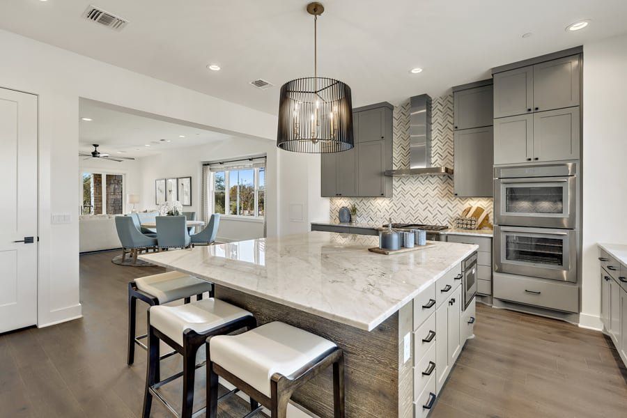 Furnished interior in a model home at The Grove At Shoal Creek in Austin (Image 13).