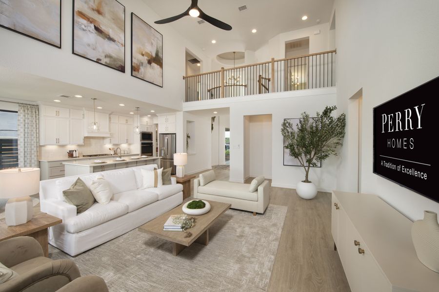 Furnished interior in a model home at Austin Point 60' in Richmond (Image 9).