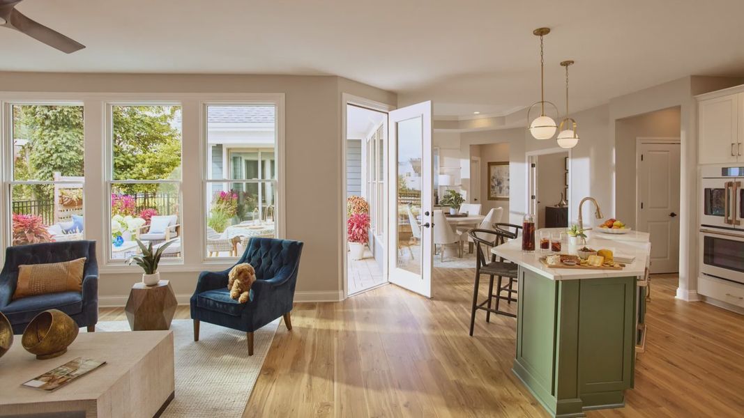 Furnished interior in a model home at The Courtyards at Quail Park in Mint Hill (Image 6).