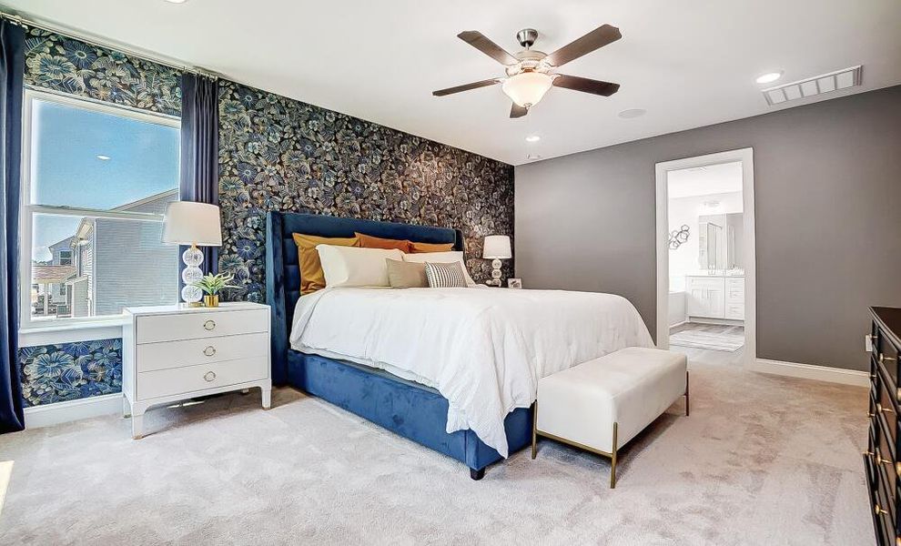 Furnished interior in a model home at Secrest Meadows in Monroe (Image 25).