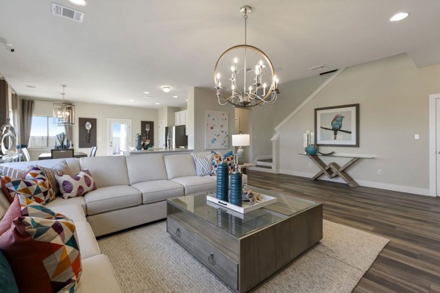 Furnished interior in a model home at Village At Manor Commons in Manor (Image 6).