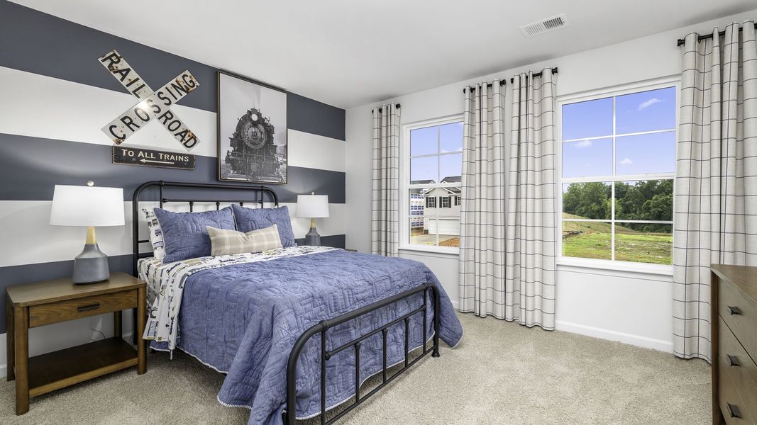 Furnished interior in a model home at Brookhaven in Greensboro (Image 24).