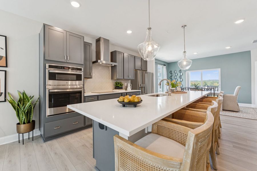 Furnished interior in a model home at Grove 98 in Wake Forest (Image 14).