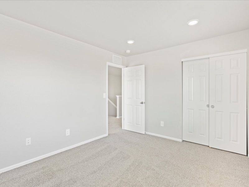 The Evergreen floorplan interior image taken at a Meritage Homes community in Northern Colorado.