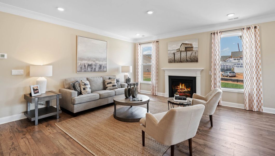 Furnished interior in a model home at Chumley Estates in Reidville (Image 25). Furnished interior in a model home at Chumley Estates in Reidville (Image 25).