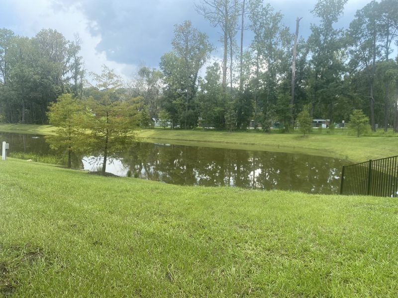 A serene lakeside view with lush greenery in Old Kings Trail by D.R. Horton (Jacksonville, FL). A serene lakeside view with lush greenery in Old Kings Trail by D.R. Horton (Jacksonville, FL).