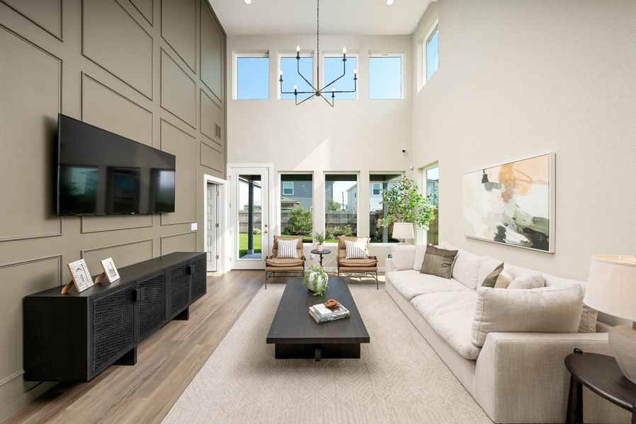 Furnished interior in a model home at Talley Fields in San Antonio (Image 25).