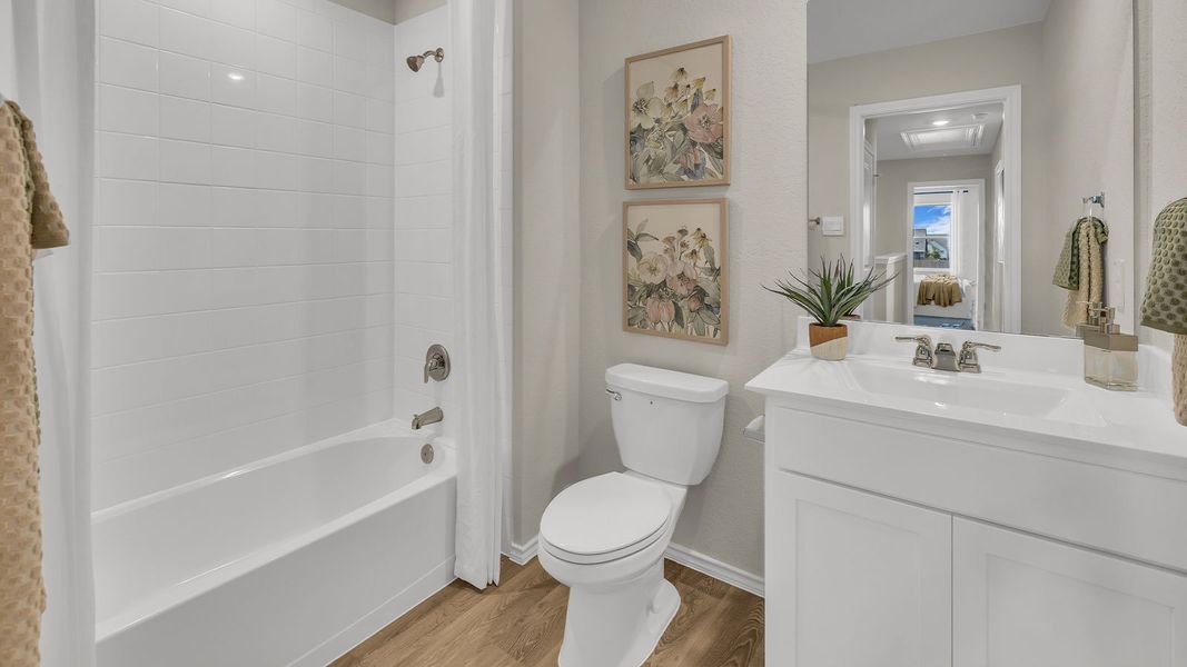 Furnished interior in a model home at Sunset Oaks in Maxwell (Image 37).