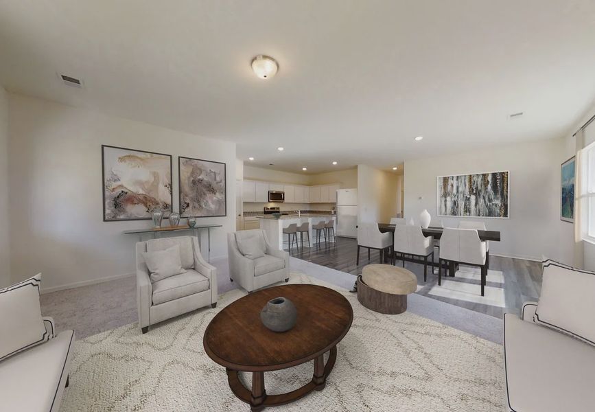 Furnished interior in a model home at Spring Grove in Aynor (Image 6).