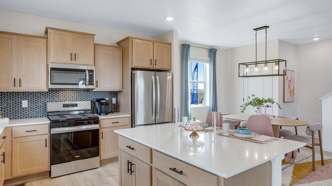 Furnished interior in a model home at Granary in Johnstown (Image 4).