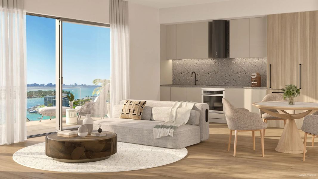 Furnished interior in a model home at Palma Miami Beach in Miami Beach (Image 6).